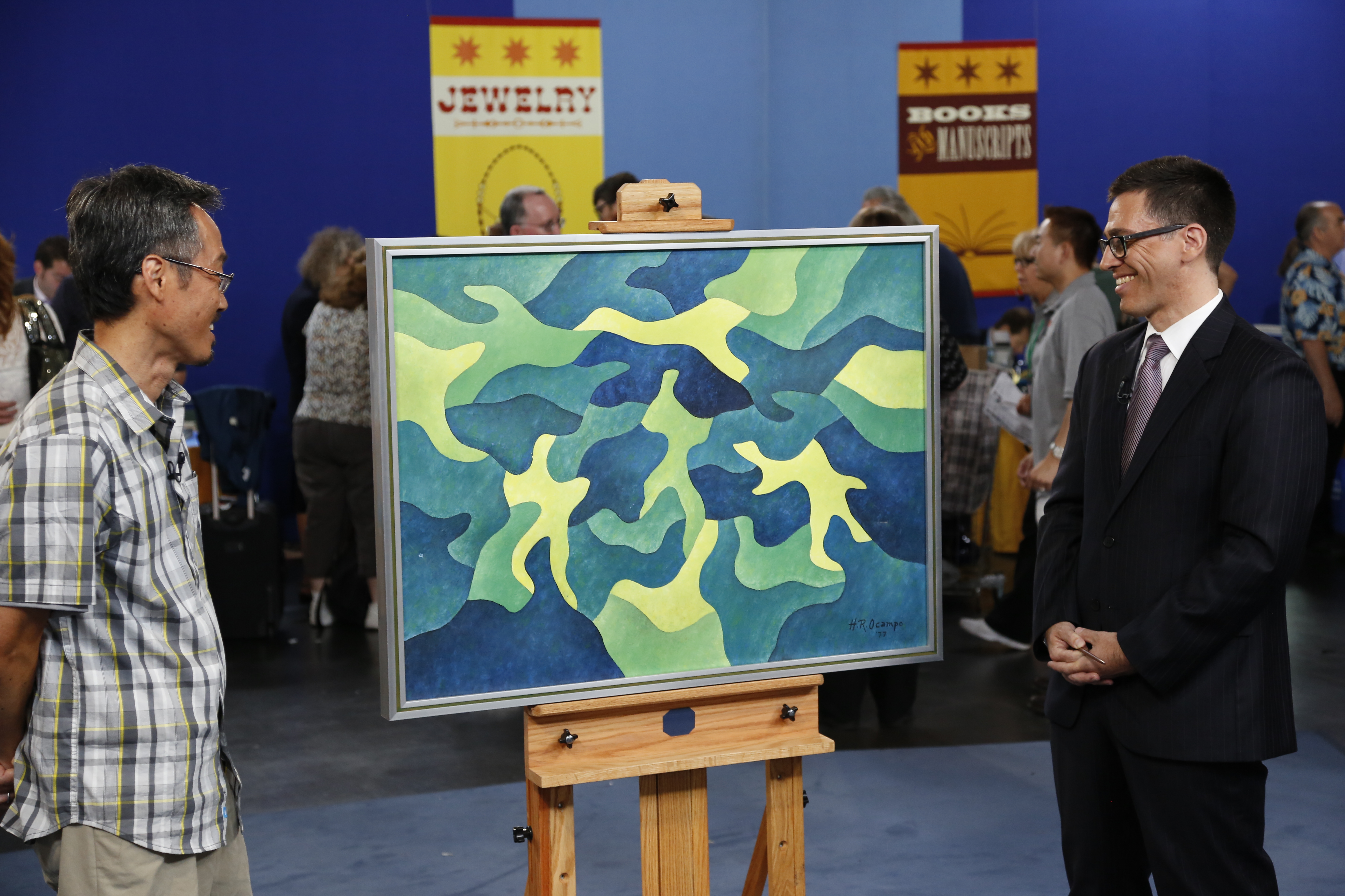 Two men and a painting