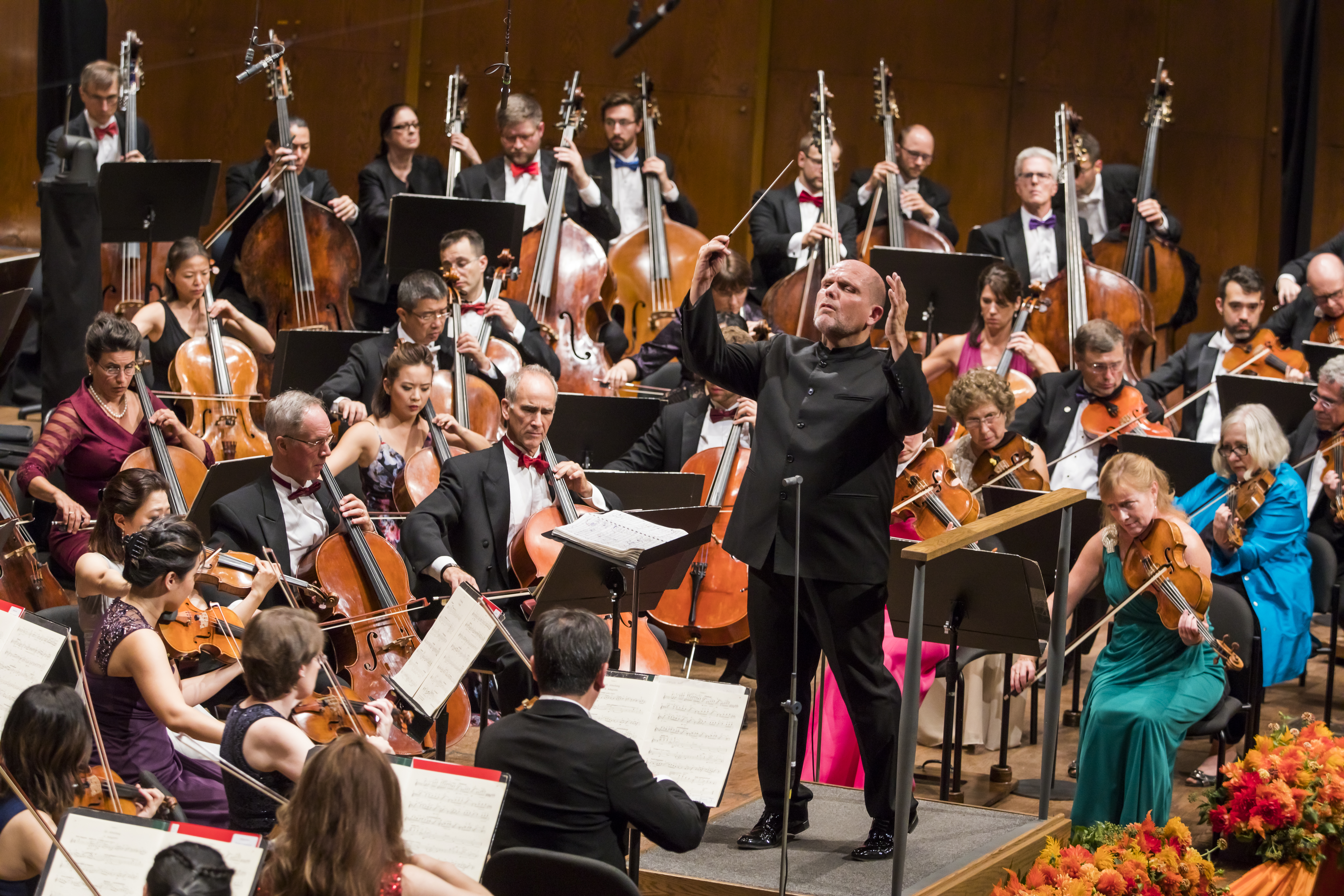 Orchestra performing on stage
