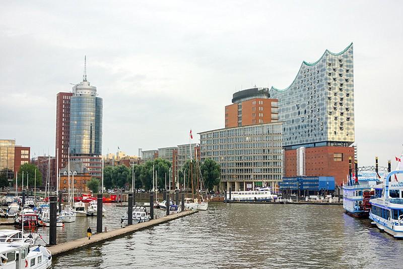 cityscape with river in front image