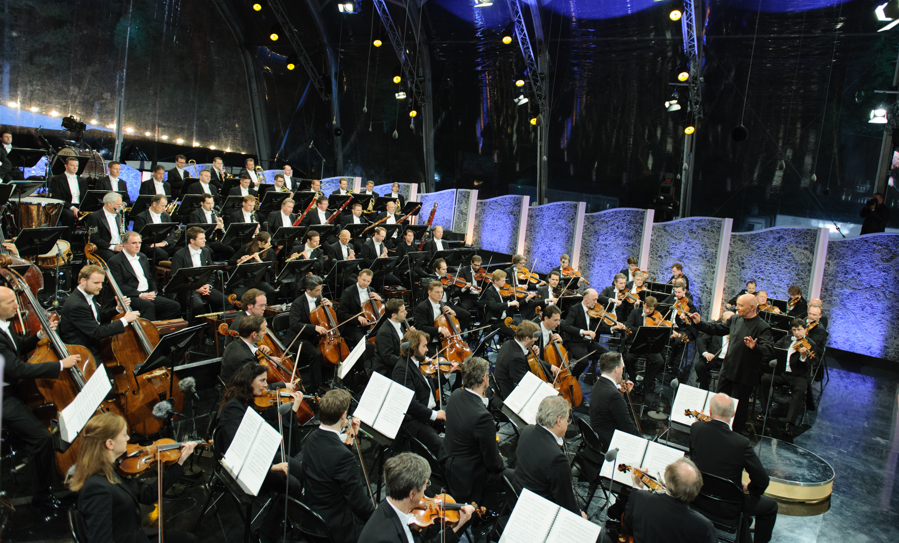 The Vienna Philharmonic Orchestra performing in Austria's Imperial Schonbrunn Palace
