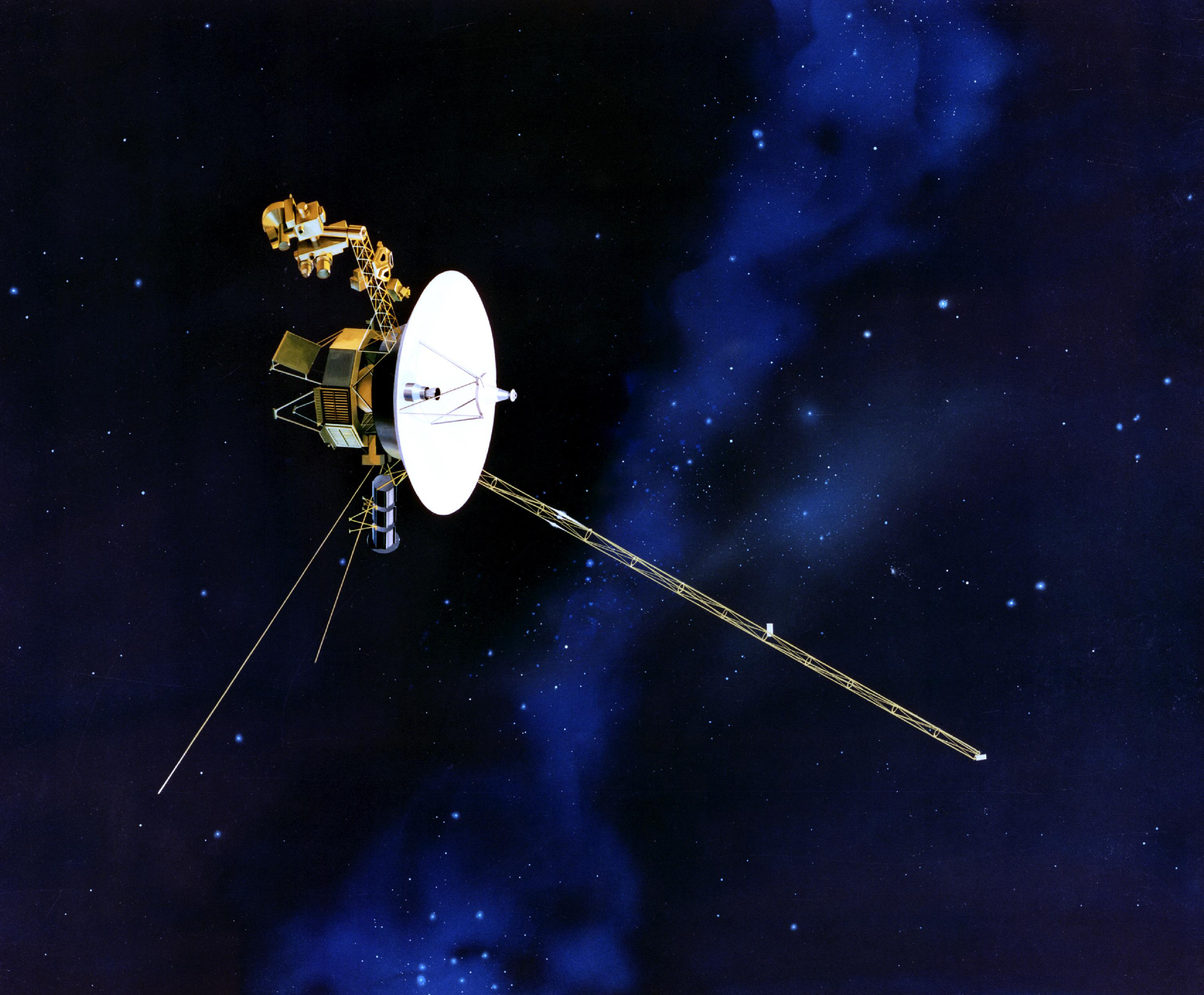 A NASA image of the Voyager probe in space