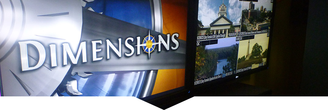 Dimensions on a tv screen