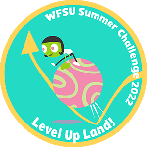dot bouncing on ball summer challenge patch image