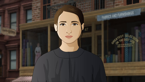illustrated woman from mission us game