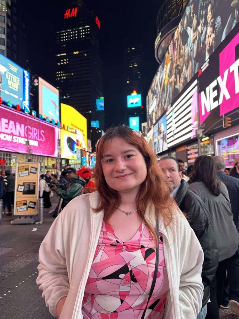 woman in times square