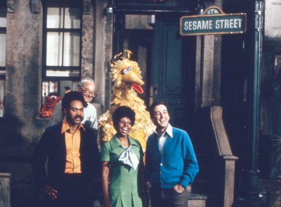 Vintage photo of the original airing of sesame street in 1969.