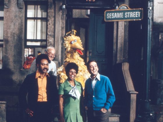 Vintage photo of the original airing of sesame street in 1969.