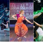 Three different dancers dance.