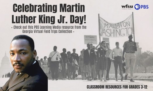 m man in a suit is in the forefront of a scene with dozens of people marching and holding signs.