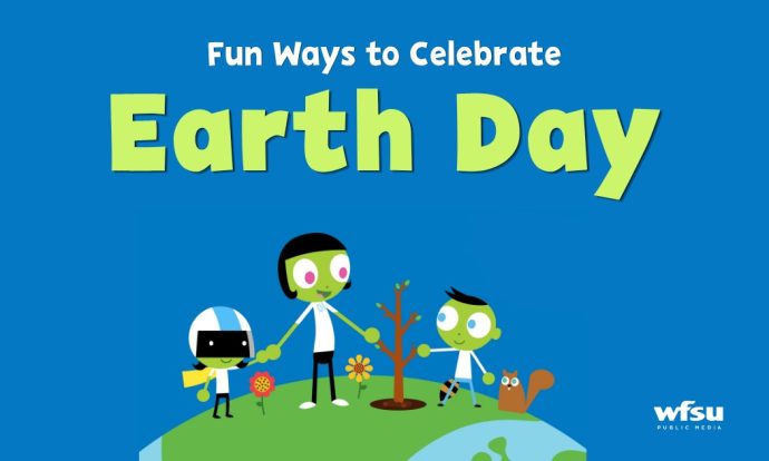 three green skinned cartoon characters stand on a blue and green globe.