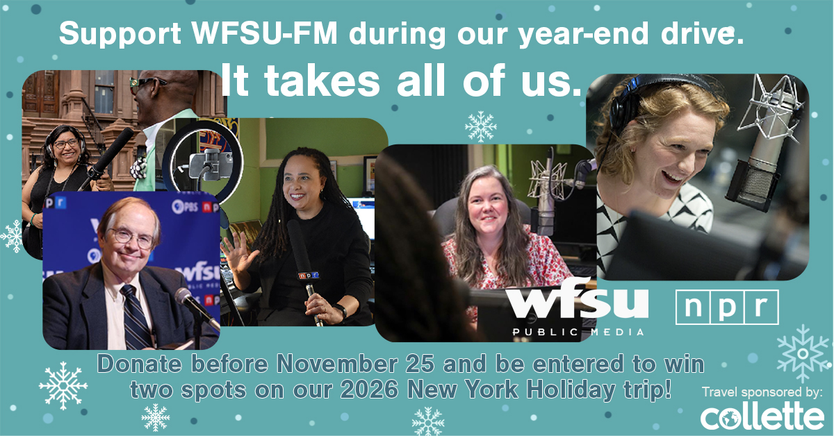 Collection of photographs of the WFSU media team in various scenes.