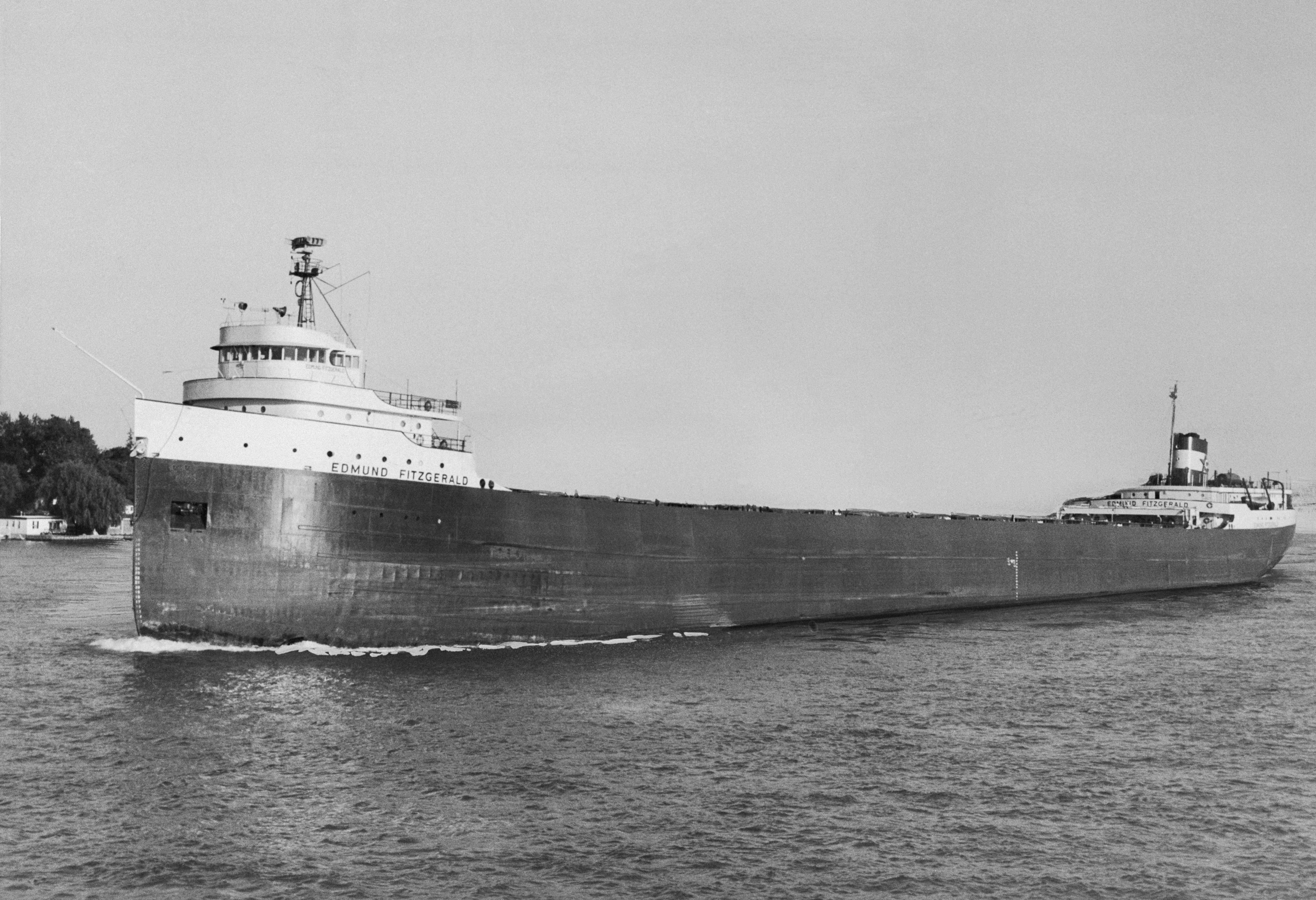 The 729-foot ore boat Edmund Fitzgerald, shown in 1972 file photo, in Marie, Mich.