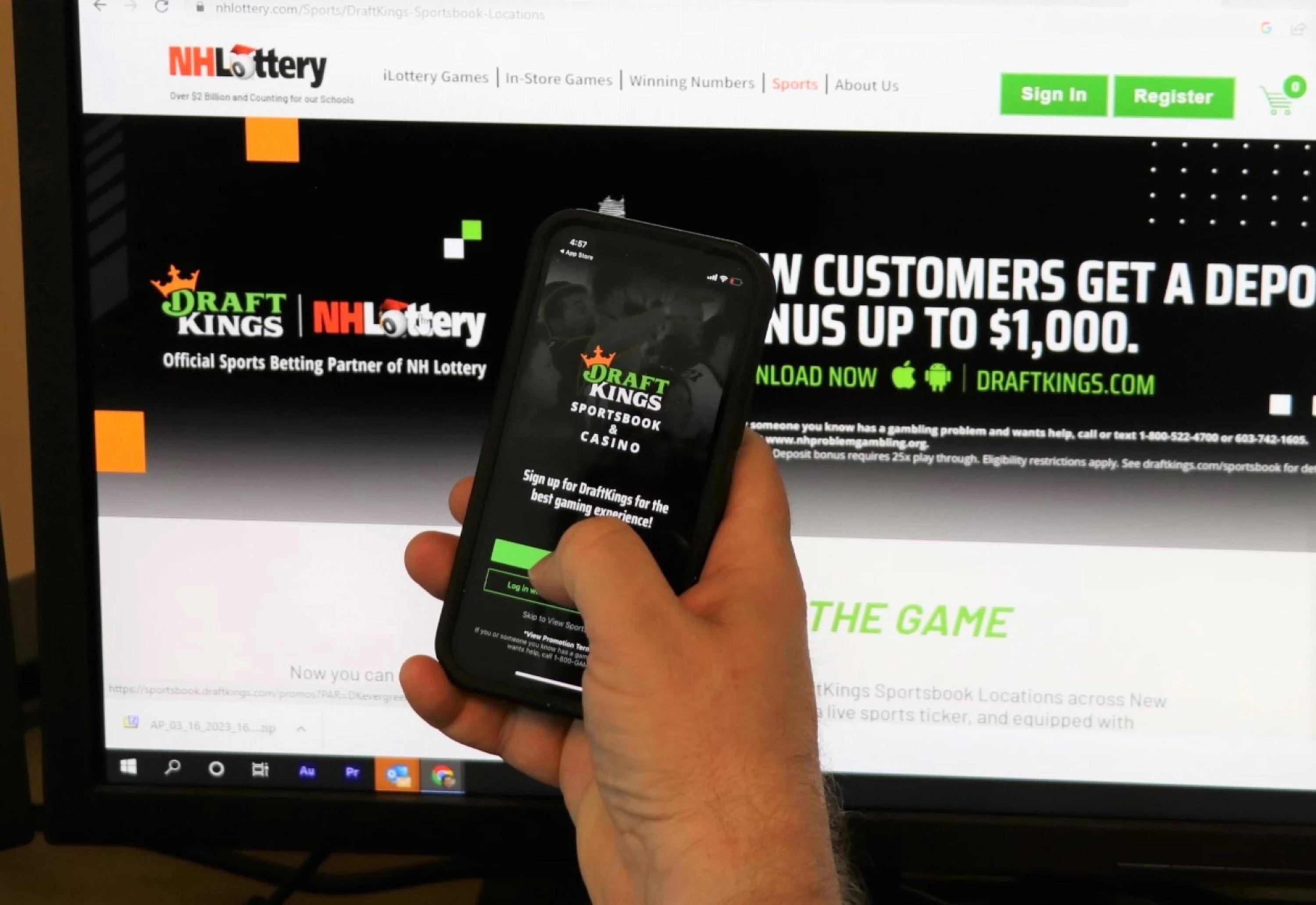 The state of New Hampshire receives revenue from sports wagers made with DraftKings, but officials are worried that people will switch to new prediction market platforms.