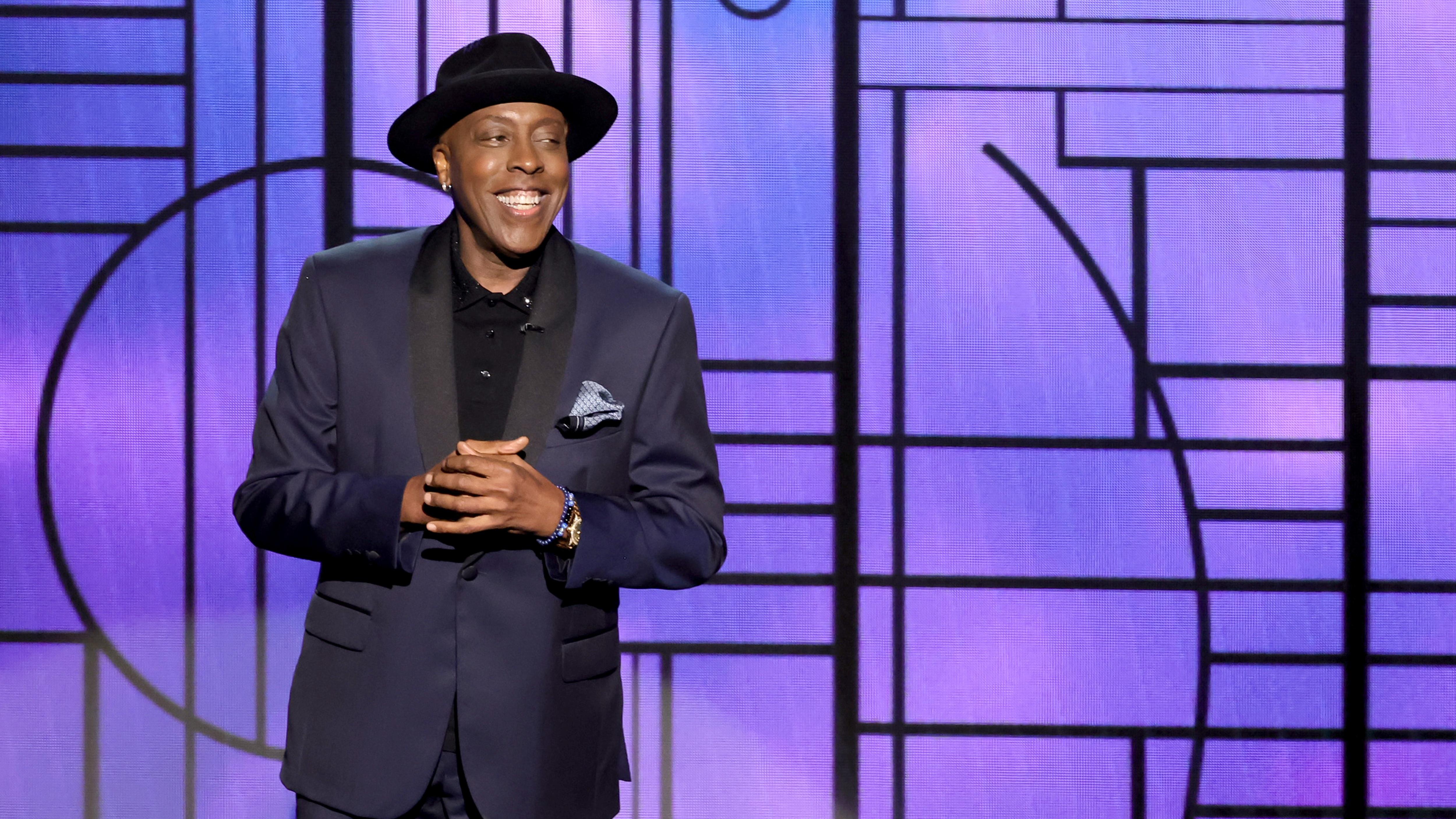 Arsenio Hall speaks onstage during the Emmy Awards on Jan. 15, 2024.