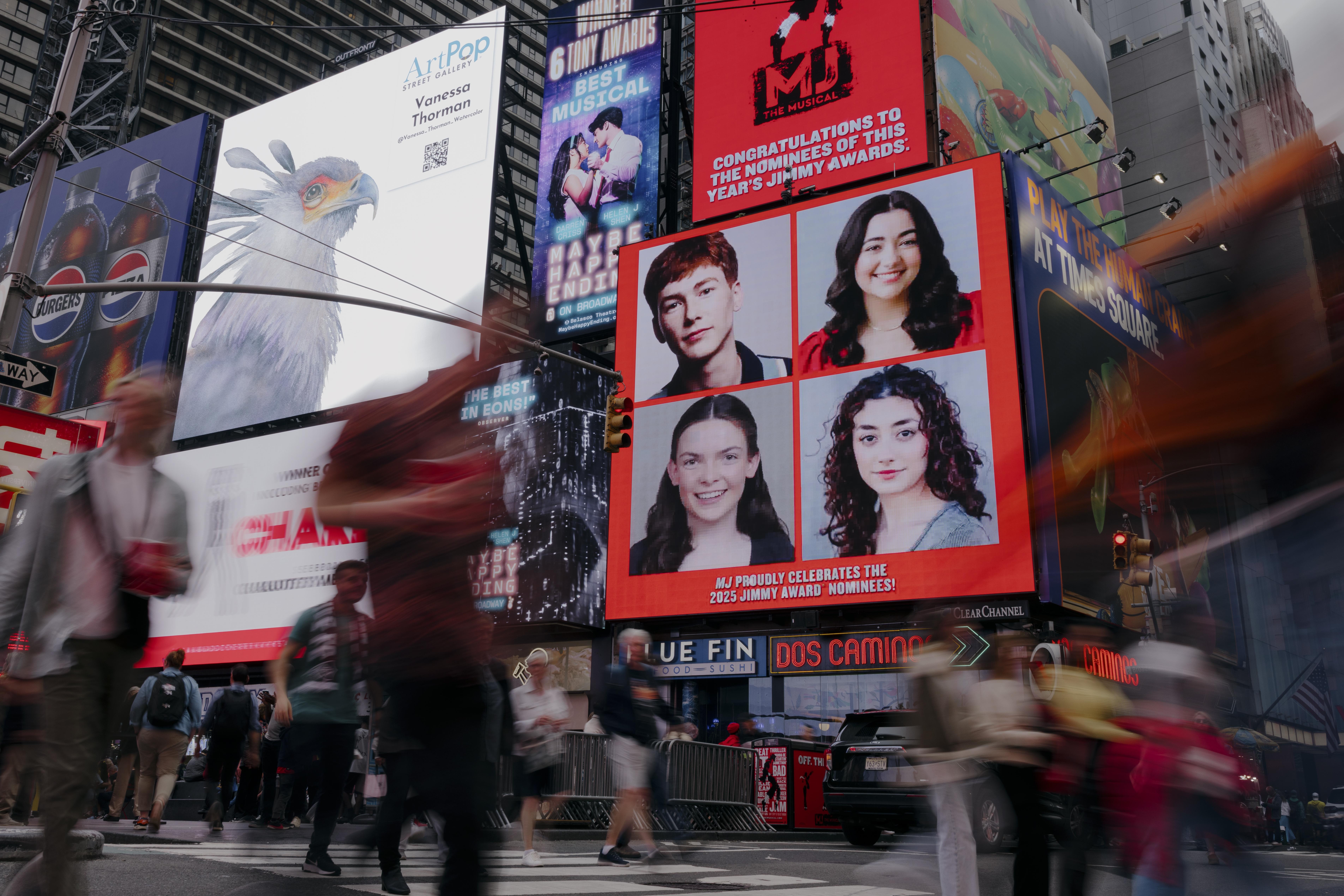 A billboard showcasing some of this year