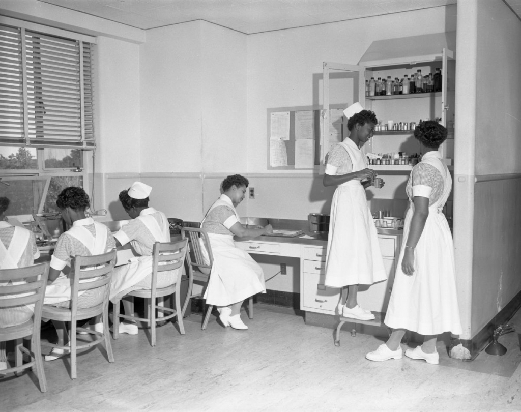 A group of people in a room