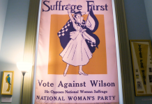 Florida Historic Capitol Exhibit Honors Suffrage Movement A sign on the corner of a room