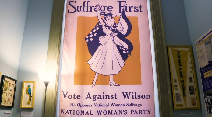 Florida Historic Capitol Exhibit Honors Suffrage Movement A sign on the corner of a room