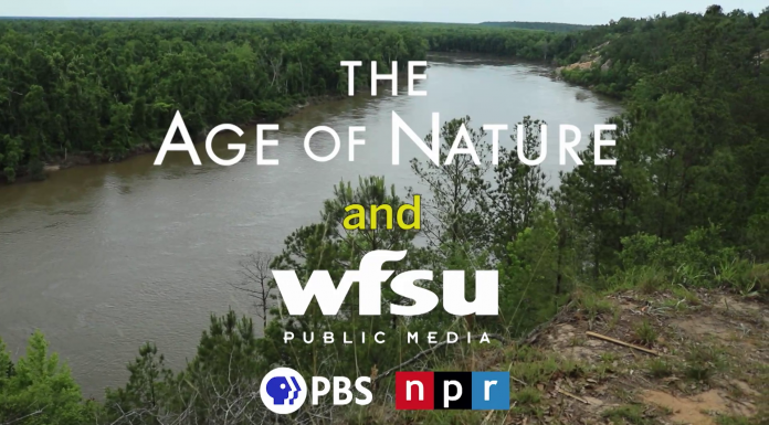 The Age of Nature and WFSU Recap A sign on the side of a lake