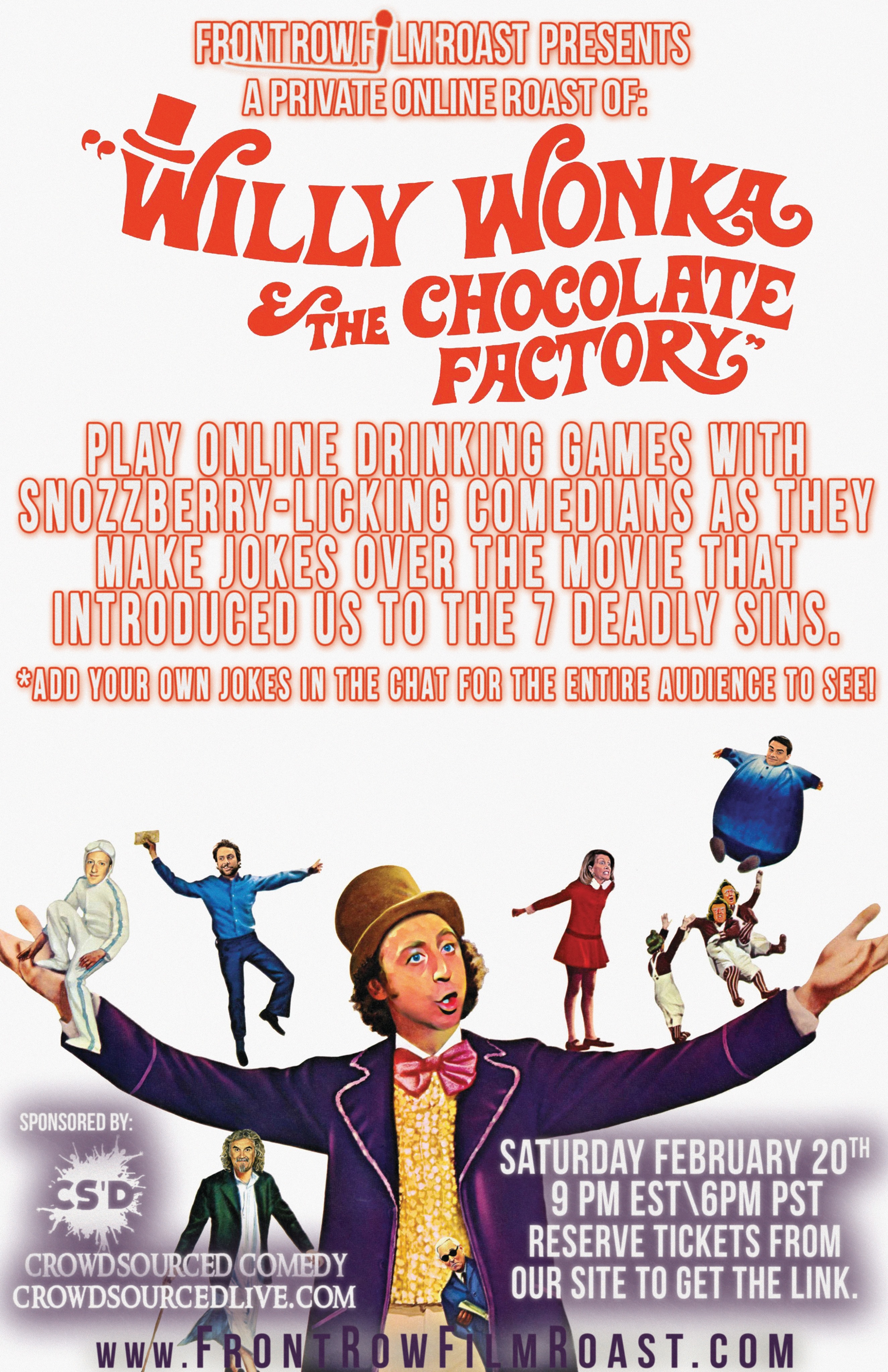 Free Online Roast Of Willy Wonka Wfsu Local Routes