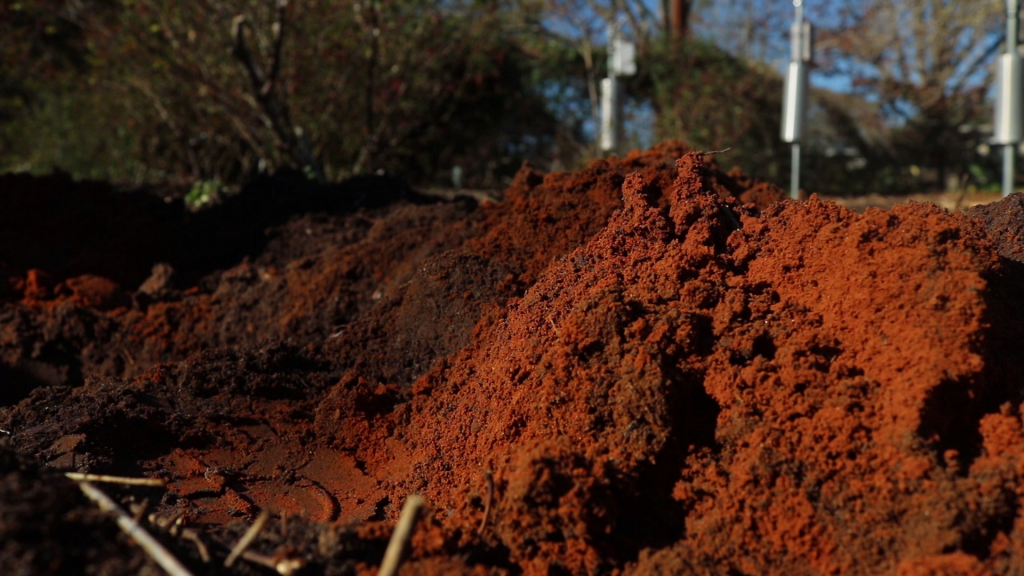 Pile of red soil 