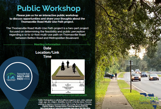 Thomasville Road Multi-Use Path Feasibility Study - Vimarsana News