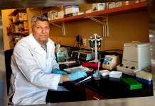 Neuroscience On The Brain Pradeep Bhide sitting at a table