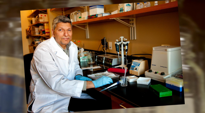 Neuroscience On The Brain Pradeep Bhide sitting at a table