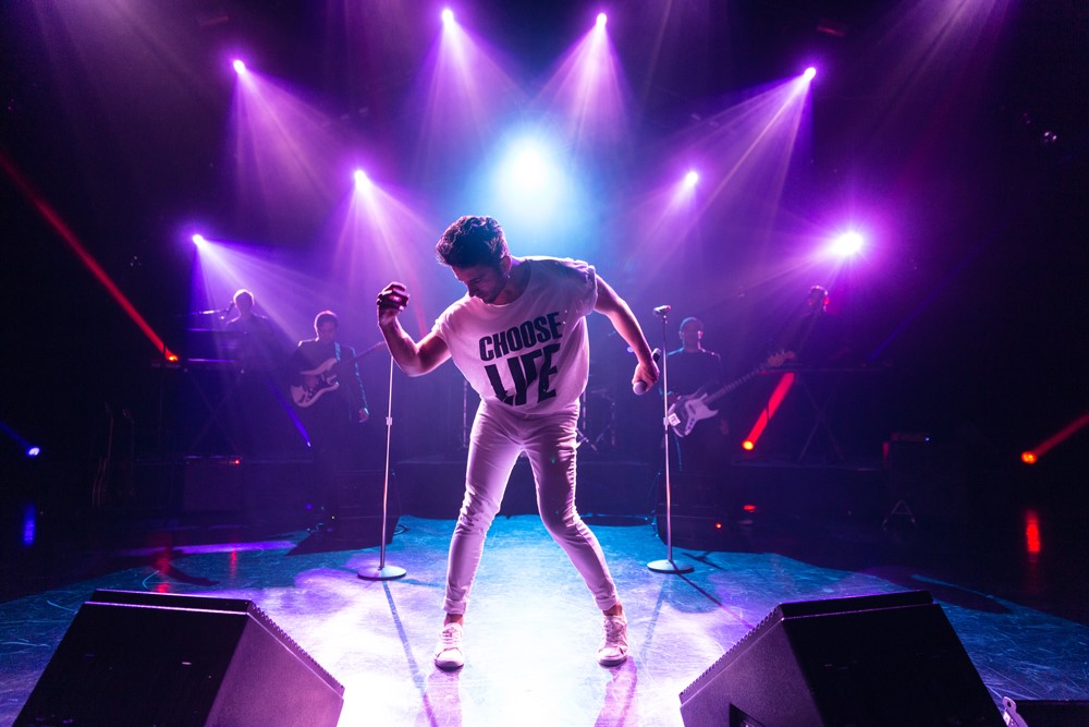 A person on a stage
