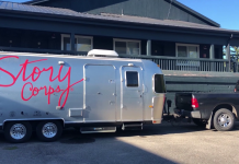 How StoryCorps Mobile Tour Works A truck is parked on the side of a building