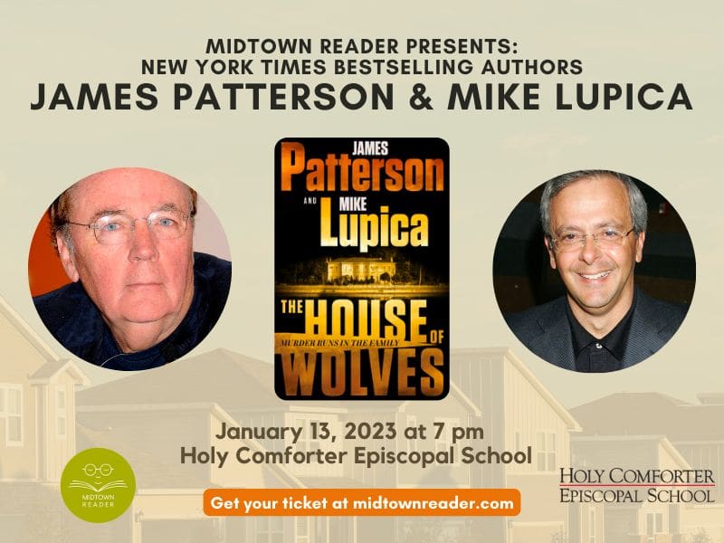 James Patterson, Mike Lupica are posing for a picture