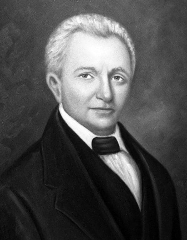 A painting of man with light hair wearing a suit and vest
.