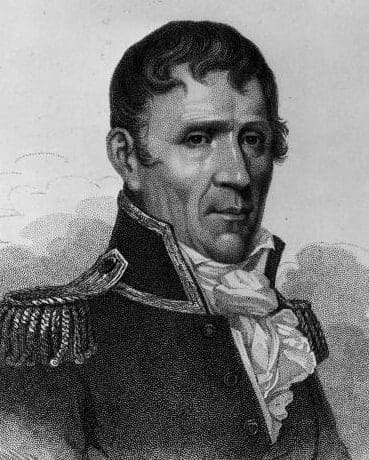 Drawing of head and shoulders of Andrew Jackson in military uniform in 1815