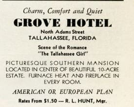 Add for Grove hotel  rates starting at $1.50.