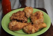 Chef Fe’s Buttermilk Fried Chicken A plate full of fried chickne