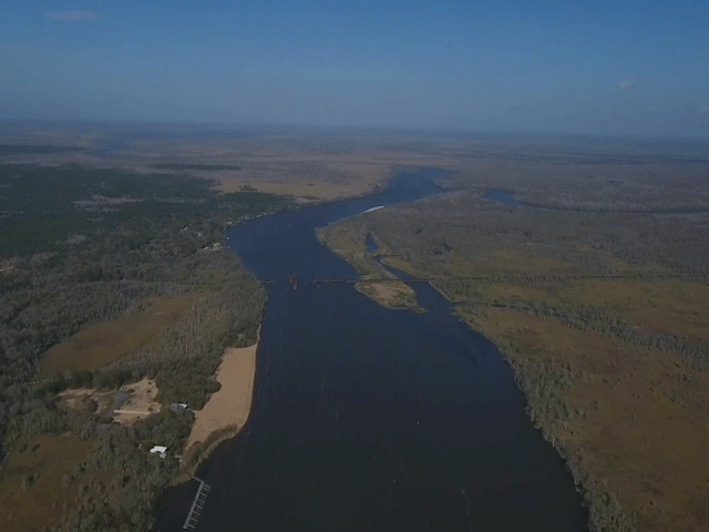 aerial of apalachicola river
