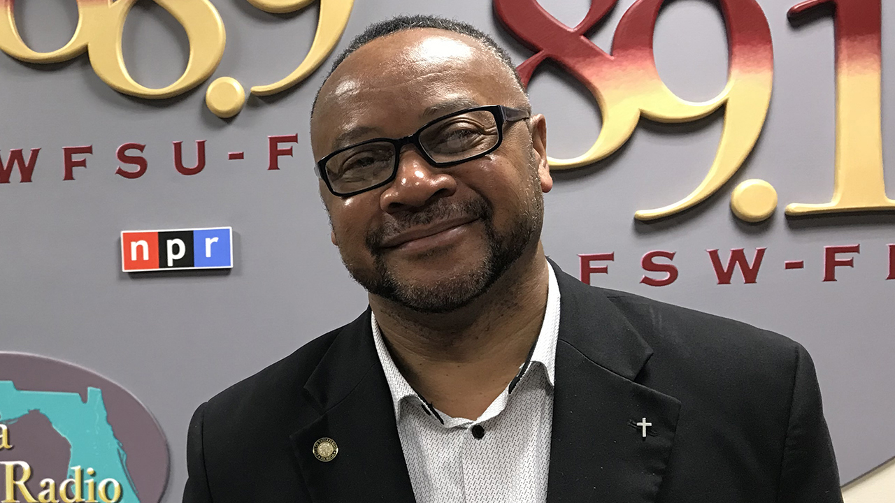 Kimbell at WFSU, smiling