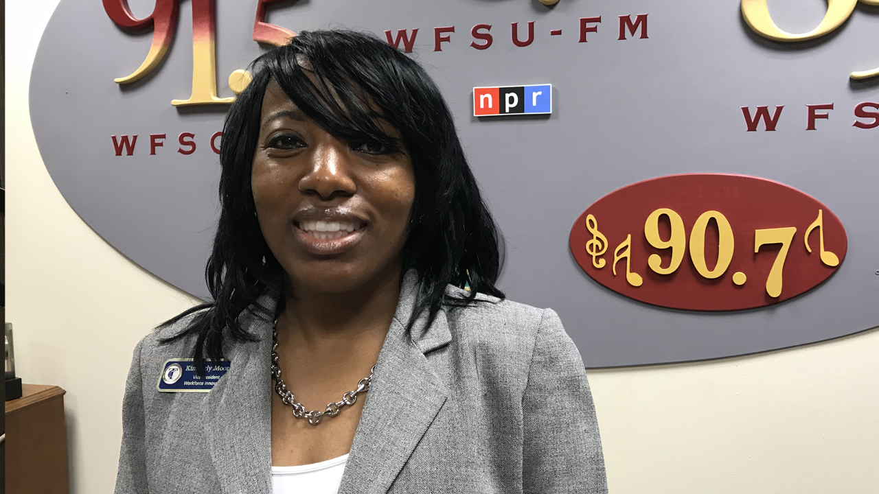 Kimberly Moore in WFSU's Lobby