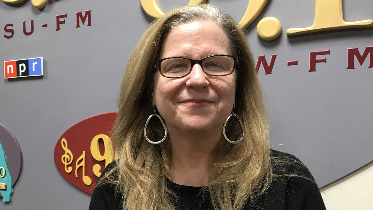 Liz Joyner looking towards the camera