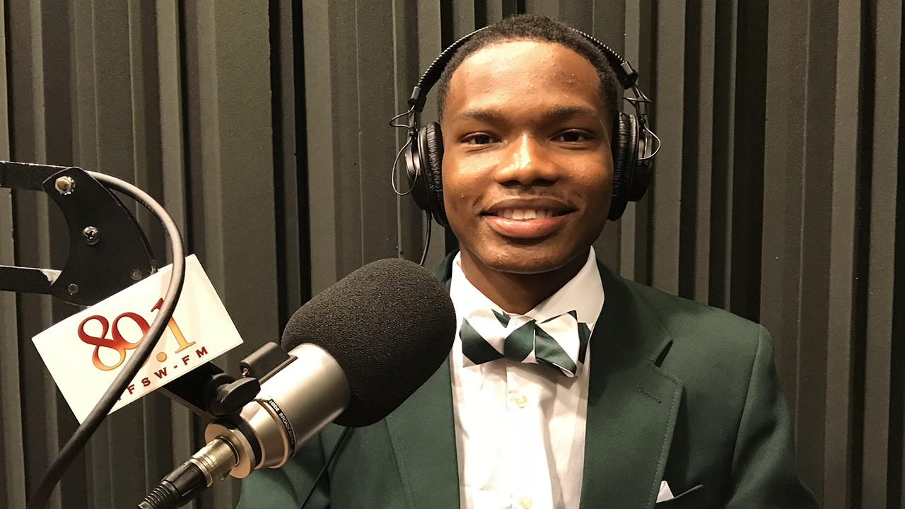 Tareq Salley at WFSU's FM studios.