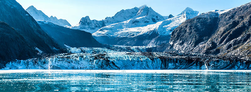 beautiful mt. denali, snow covered mountains with water