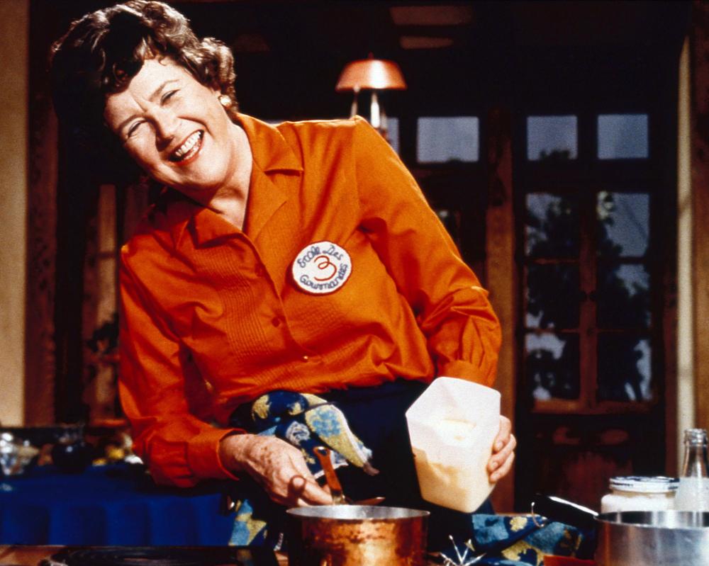 A woman laughing