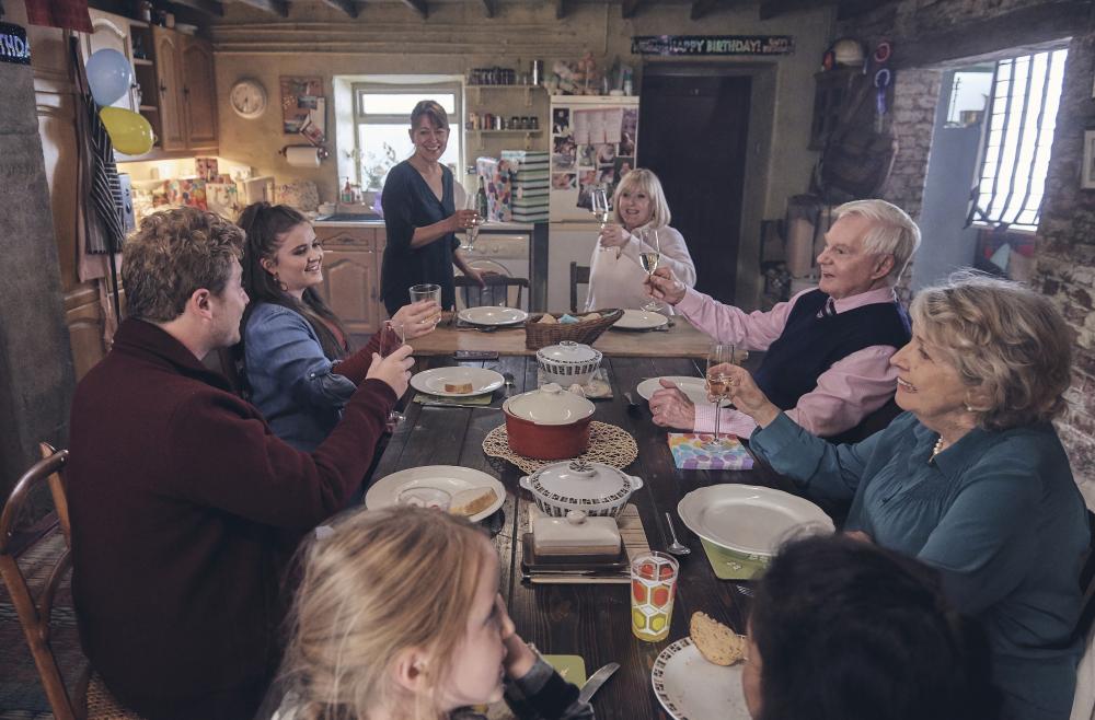 Group of people eating desert