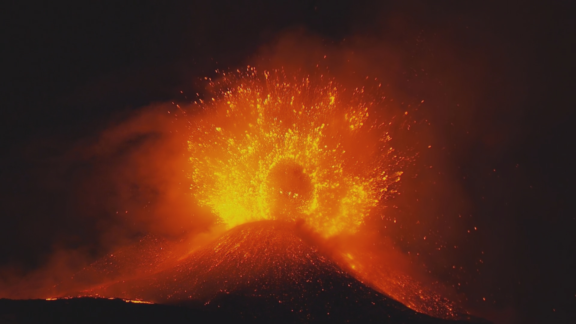 Big volcano erupting!