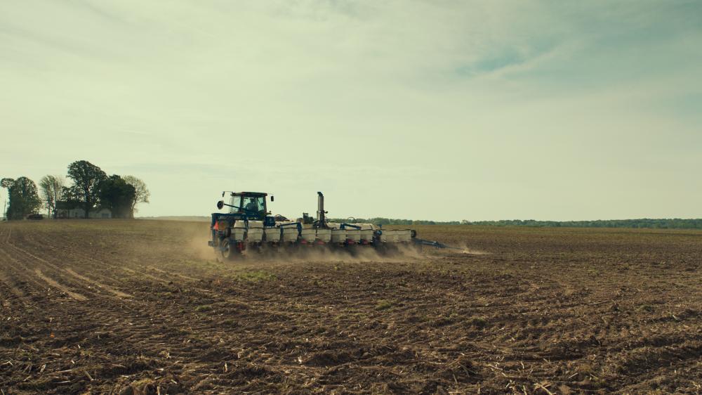 Picture of a machine tending crops
