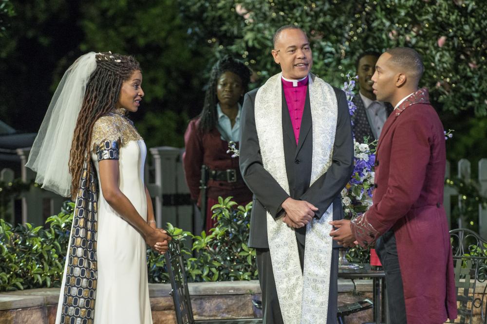 A couple getting married