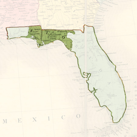 florida map highlighting north florida